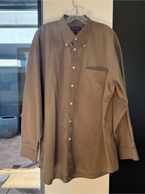 Nordstrom Men's Button-Down Shirt in Taupe Brown